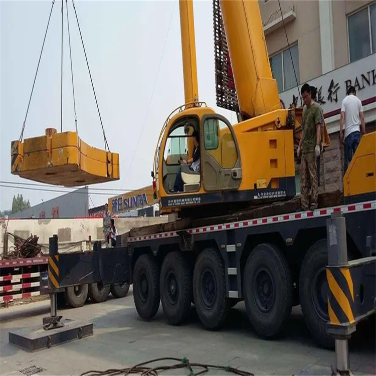 五湖渔场当地吊车出租|机器吊装|75吨|工厂搬迁服务